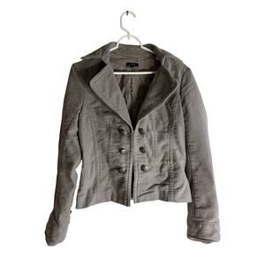 Women’s Apt 9 Gray Double Breasted Jacket – Medium, Casual Cotton Blazer